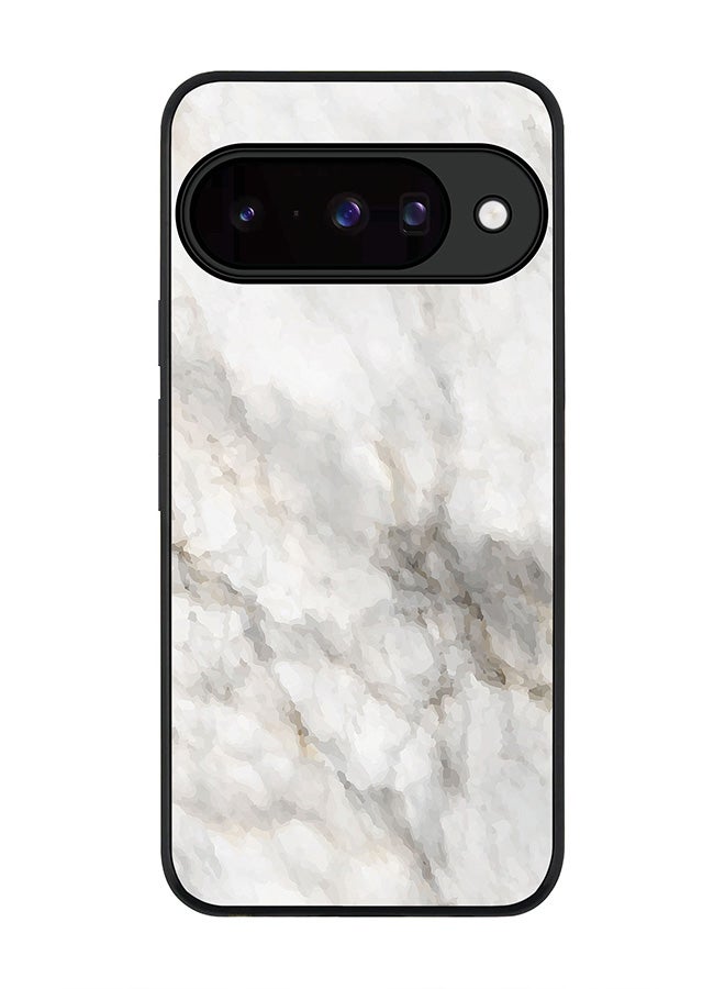 For Google Pixel 10 Case,Slim fit Camera Protection, Shockproof Thin Phone cover  - Marble Print Beige Grey